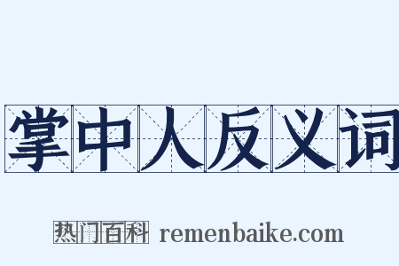 掌中人反义词是什么意思的图片